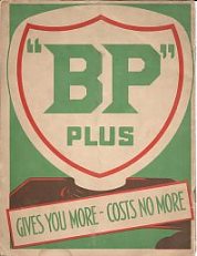 BP advert on rear cover of 1930s Newnes Handy Touring Maps of Great Britain