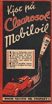 Mobiloil advert from rear cover of 1936 KNA map of Norway