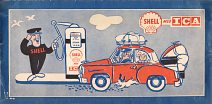 Shell advert from rear cover of 1957 KNA map of Norway