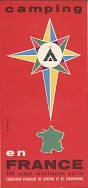 Front cover of 1958 Camping Map of France