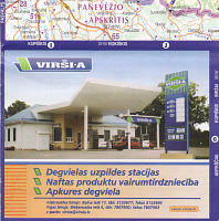 Virsi-A advert from 2006 Jana Seta map of Latvia