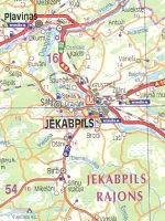 Map extract from 2006 Jana Seta map of Latvia with Virsi-A and Lukoil locations