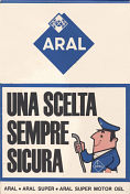 Rear advert from 1963 Aral map of Northern Italy for ACM members