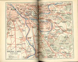 1926 BP guide map of SE Paris