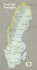 1979 BP Map of Sweden (rear)