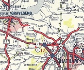 extract from 1969 Chevron map of London and SE England