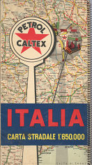 ca1952 Petrol Caltex atlas of Italy