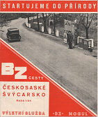 ca1935 BZ tourist map 1 of Czechoslovakia - Ceskosaske Svycarsko