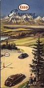 ca1952 Esso Panorama map of the Alps