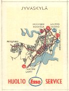 1952 Esso plan of Jyvaskyla from Finland map