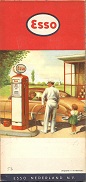 Rear cover from 1953 Esso map of the Netherlands