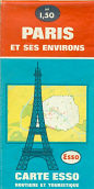 1962 Esso map of Paris