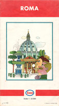 1967 Esso city map of Rome