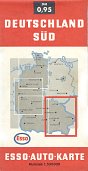 1970 Esso sectional map of Germany South