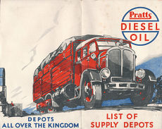 early 1930s Pratts Diesel map of Britain