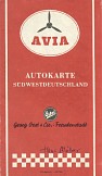 mid 1950s AVIA (Oest) map of SW Germany