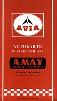 ca1960 Avia/May map of W Germany