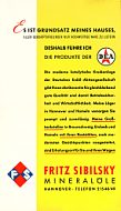 1953 DEA/Fritz Sibilsky map of West Germany - rear