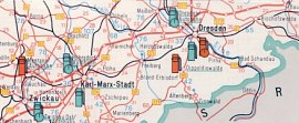 Extract from 1965 Intertank map of East Germany (DDR)
