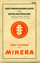 c1939 Uniti-Minera map of Germany