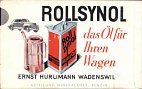 Rollsynol advert from rear of ca1950s Avia (Hurlimann) Swiss Distance Indicator