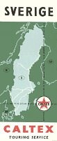 1965 Caltex map of Sweden