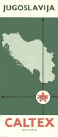 1966 Caltex map of Yugoslavia