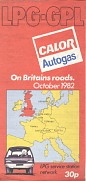 1982 Calor Autogas map of Britain
