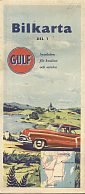 1958 Gulf map of South Sweden