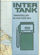 1973 Intertank map of East Germany (DDR)