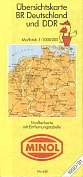 1990 Minol map of BRD and DDR
