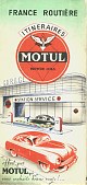 Carte routière Motul France de 1954