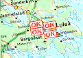 1996 map detail of Lulea