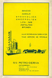 Rear cover of ca1960 Petro Deriva map of Belgium