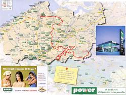 2003 Power map for 'Ronde van Vlaanderen' cycling event