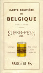 ca1953 Super-Penn road map of Belgium