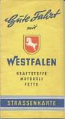 ca1957 Westfalen map of Germany