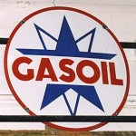 1950s or 60s Azur Gasoil (diesel) sign