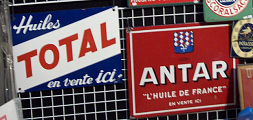 Signs for sale at Retromobile 2013 