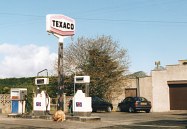 A small Northern Irish Texaco station carrying the 1970s logo