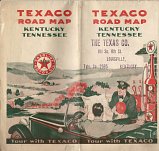 1929 Texaco map of Kentucky Tennessee