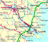 detail from 1990 Uno-X map of Sweden