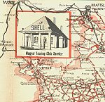 1937 Magyar Touring Club/Shell map of Hungary