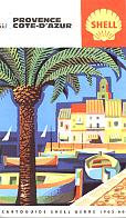 1965 Shell Map of Cote d'Azur