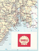 Extract from 1970 Shell sponsored camping map of Norway