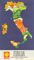 1972 Shell map of Italy