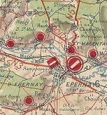 extract (Epernay) from 1930 Aero map of Reims (Sud)