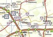 Fina stations on 1992 map of Belgium